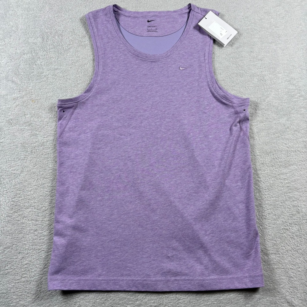 Nike Primary Dri-Fit Versatile Tank Top‎ Mens Small Purple Training Scoop Neck